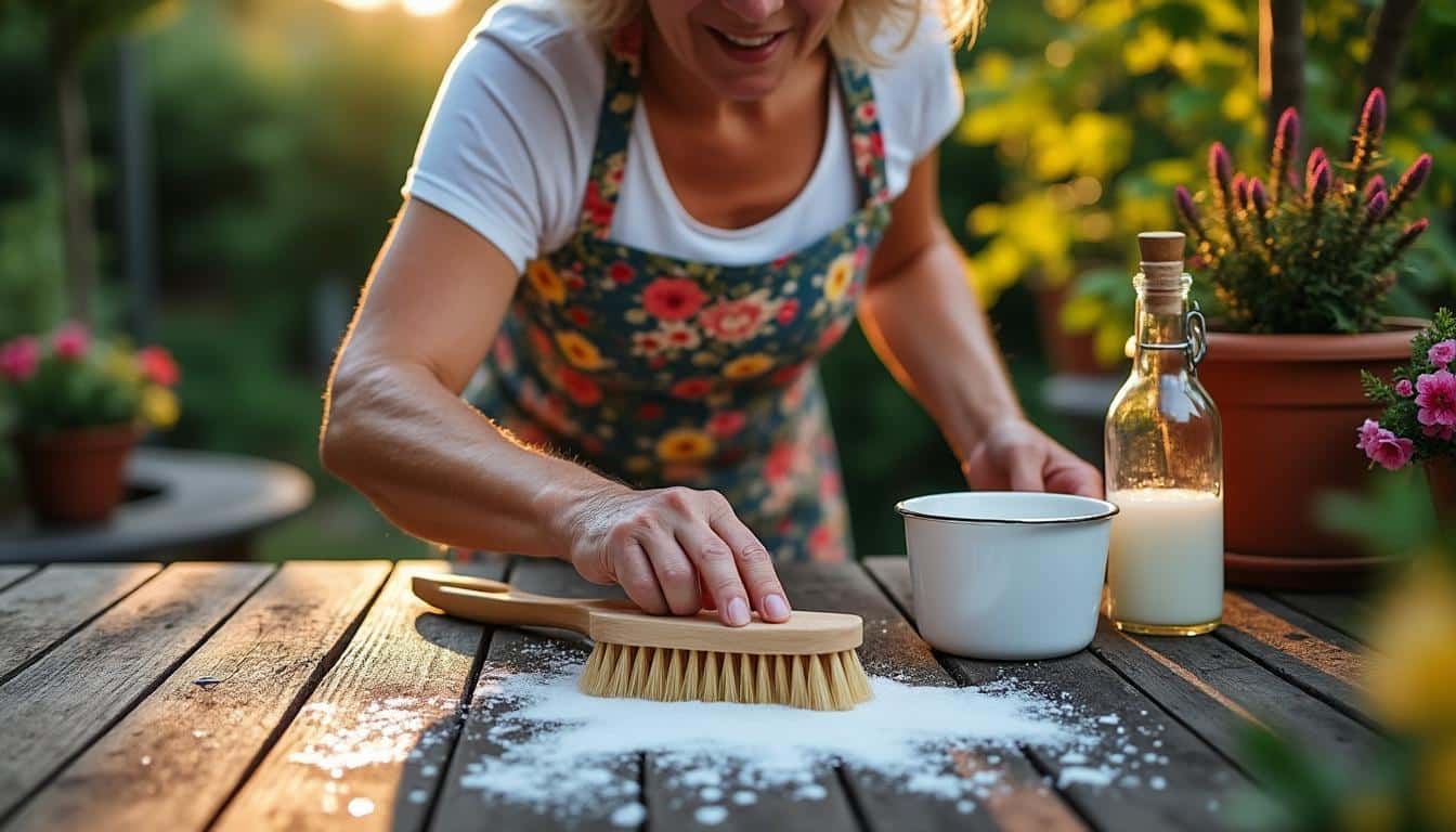 Illustration: Les bases d’une astuce de grand-mère pour nettoyer une terrasse en bois