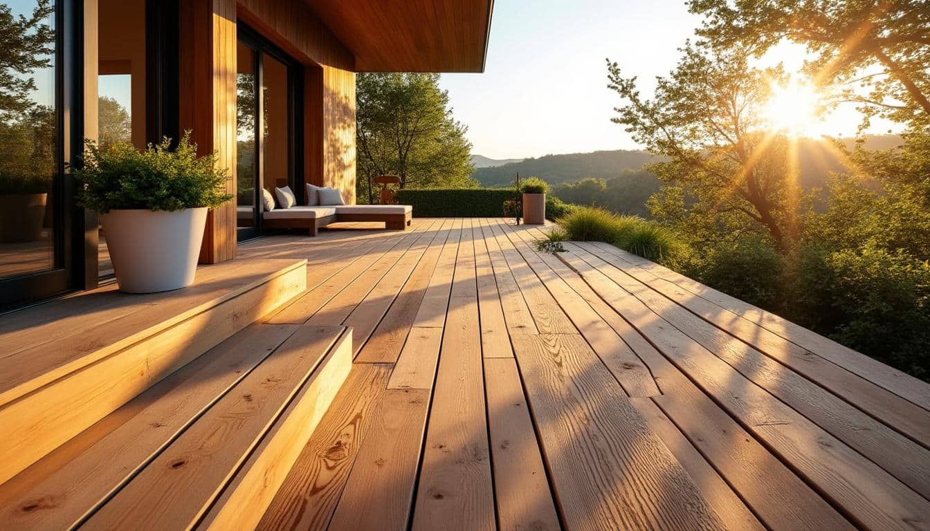 Illustration: Présentation générale du bois pour terrasse extérieure