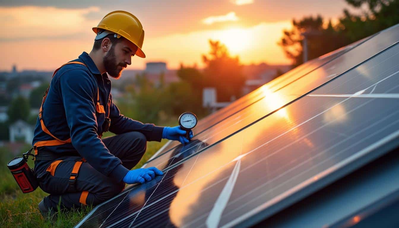 Illustration: Les différentes formes d’énergie dans la chaîne énergétique du panneau photovoltaïque