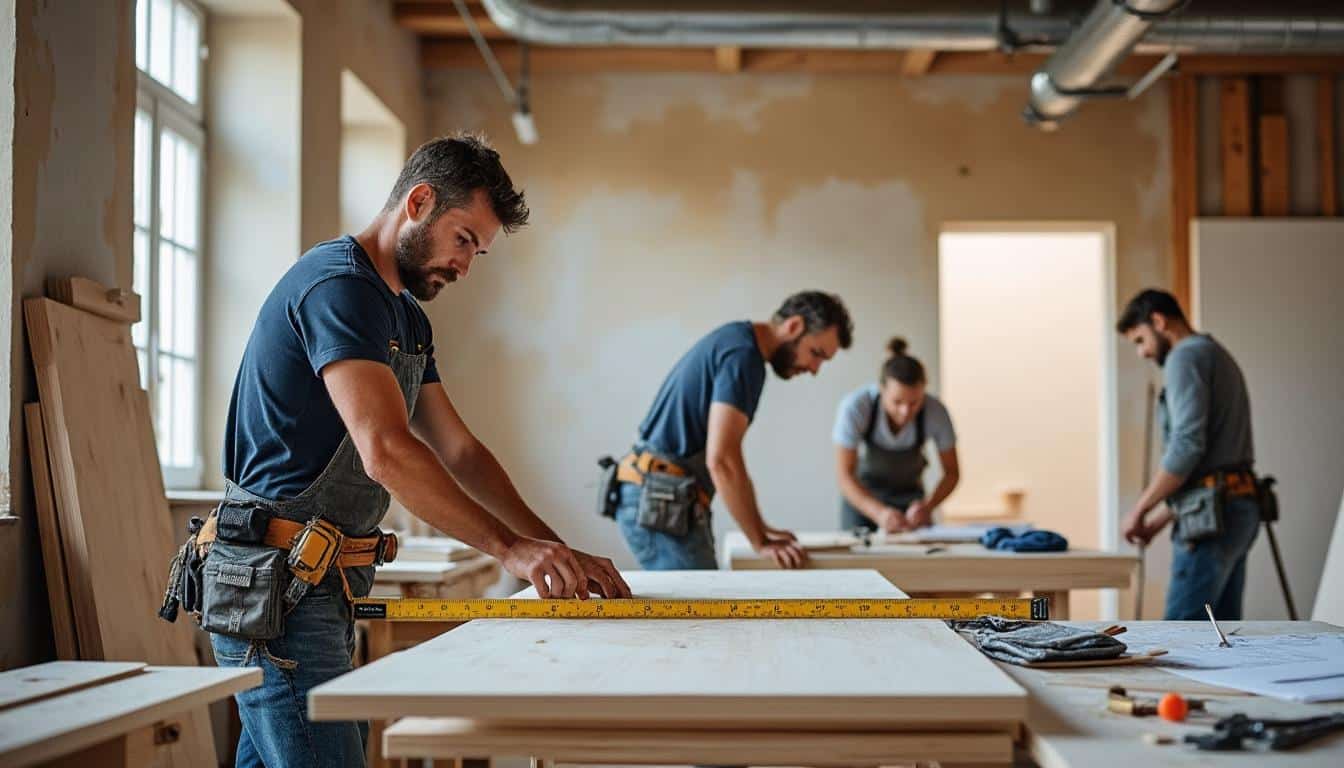 Illustration: Définition et usages des carreaux de plâtre dans la construction intérieure