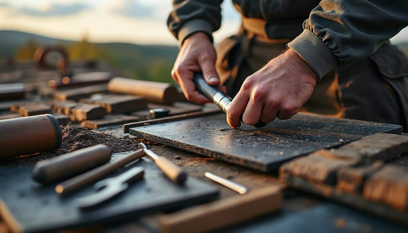 Illustration: Définition et identification du marteau de couvreur à 6 lettres