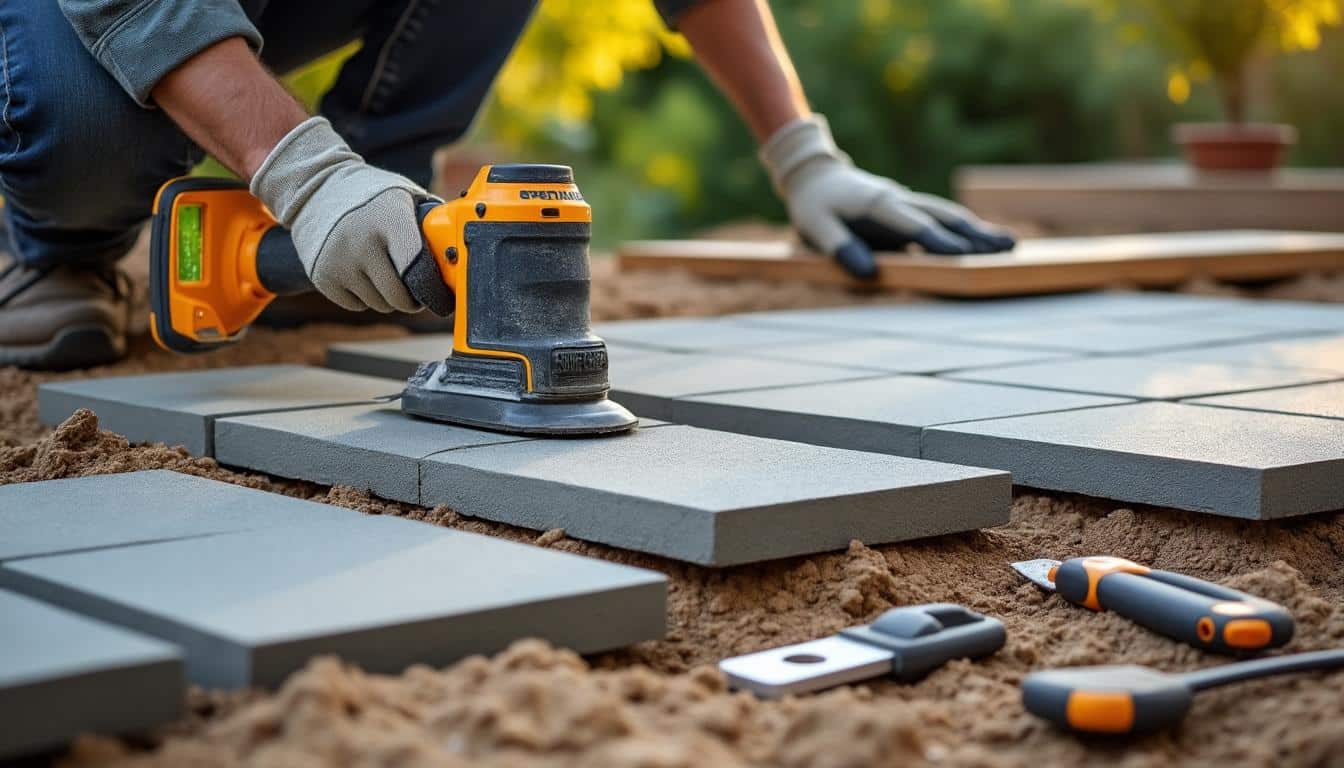 Illustration: Définition et utilité d’un plot en béton pour terrasse en bois