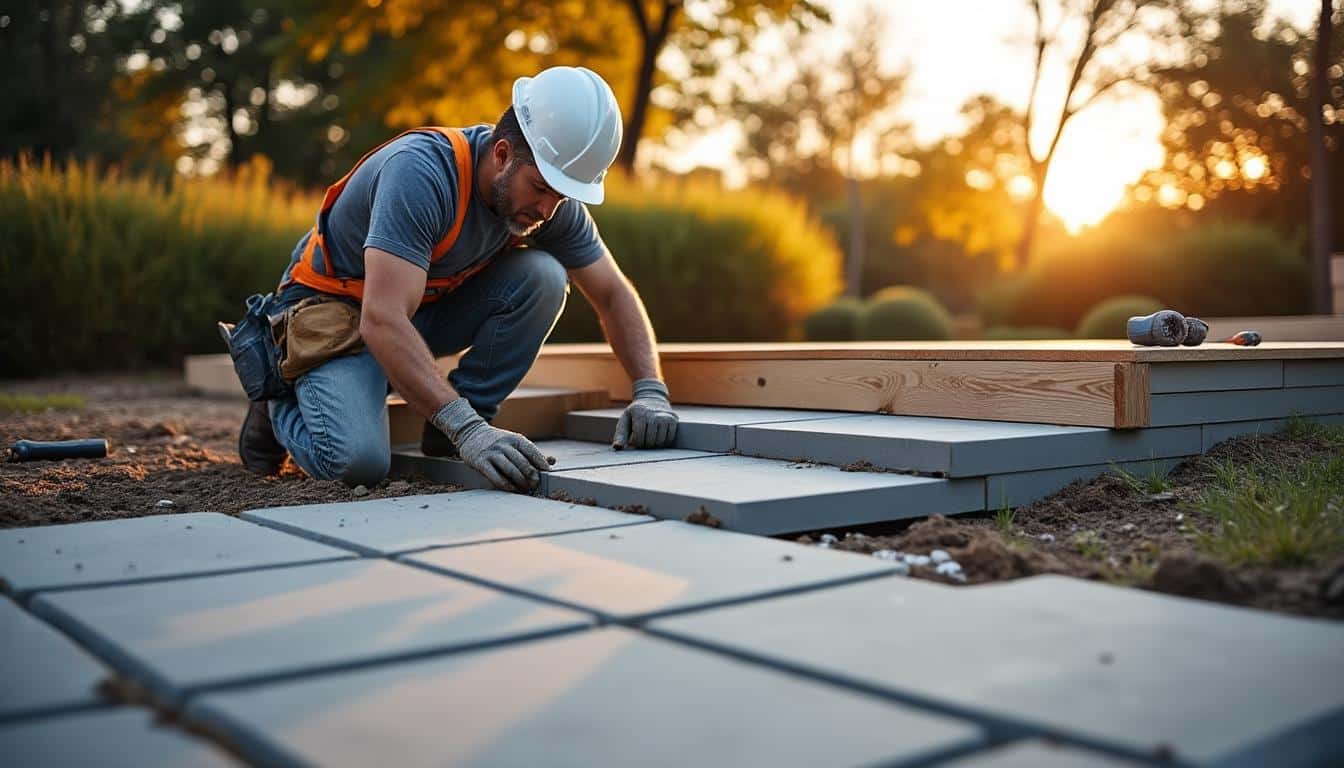 Illustration: Avantages et inconvénients du plot en béton pour terrasse en bois