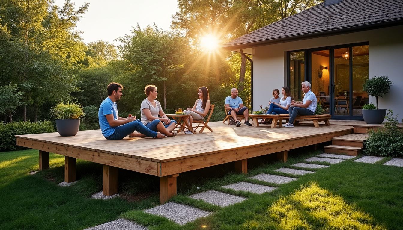 Illustration: Définition et usages d’une terrasse en bois sur pilotis
