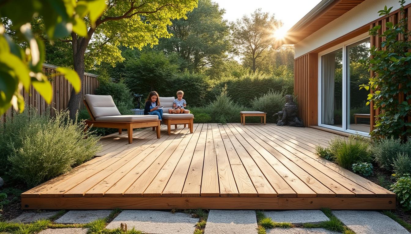 Illustration: Les avantages d’une terrasse en bois sur plot et ses solutions adaptatives