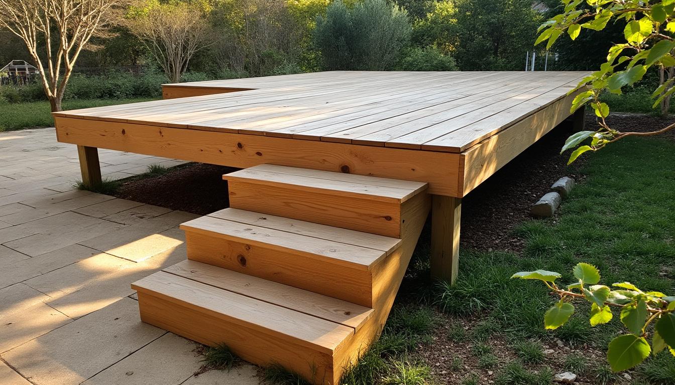 Illustration: Définition et spécificités d’une terrasse en bois sur pilotis