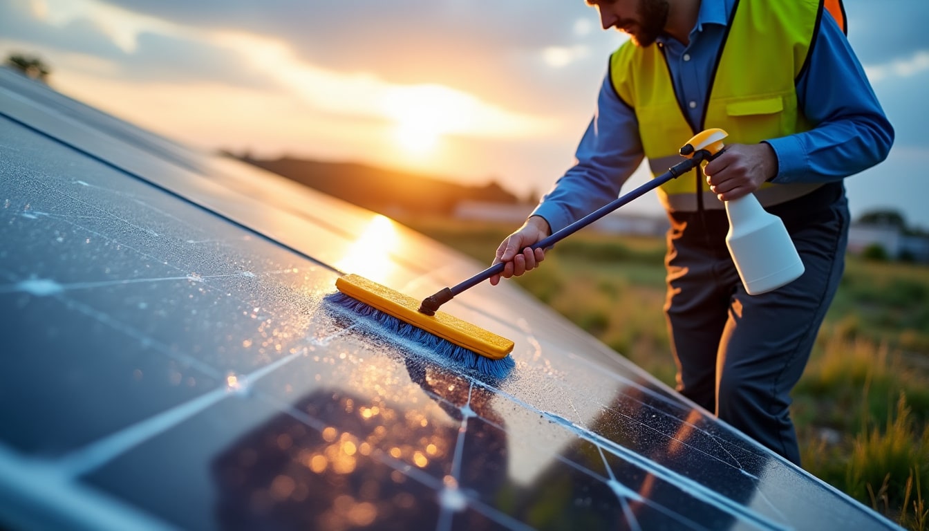 Illustration: Importance de l’utilisation d’un nettoyant pour panneau photovoltaïque