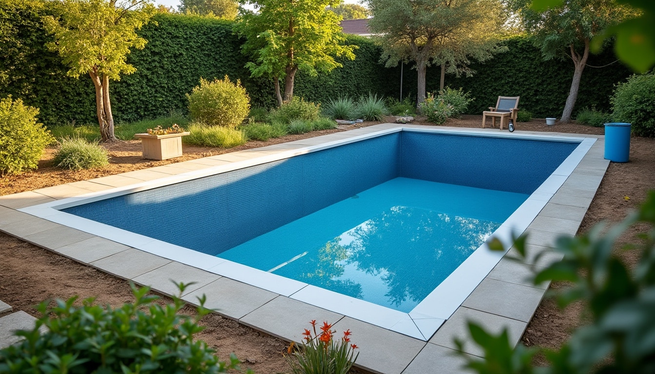 Illustration: Définition et principes de la piscine hors sol enterrée