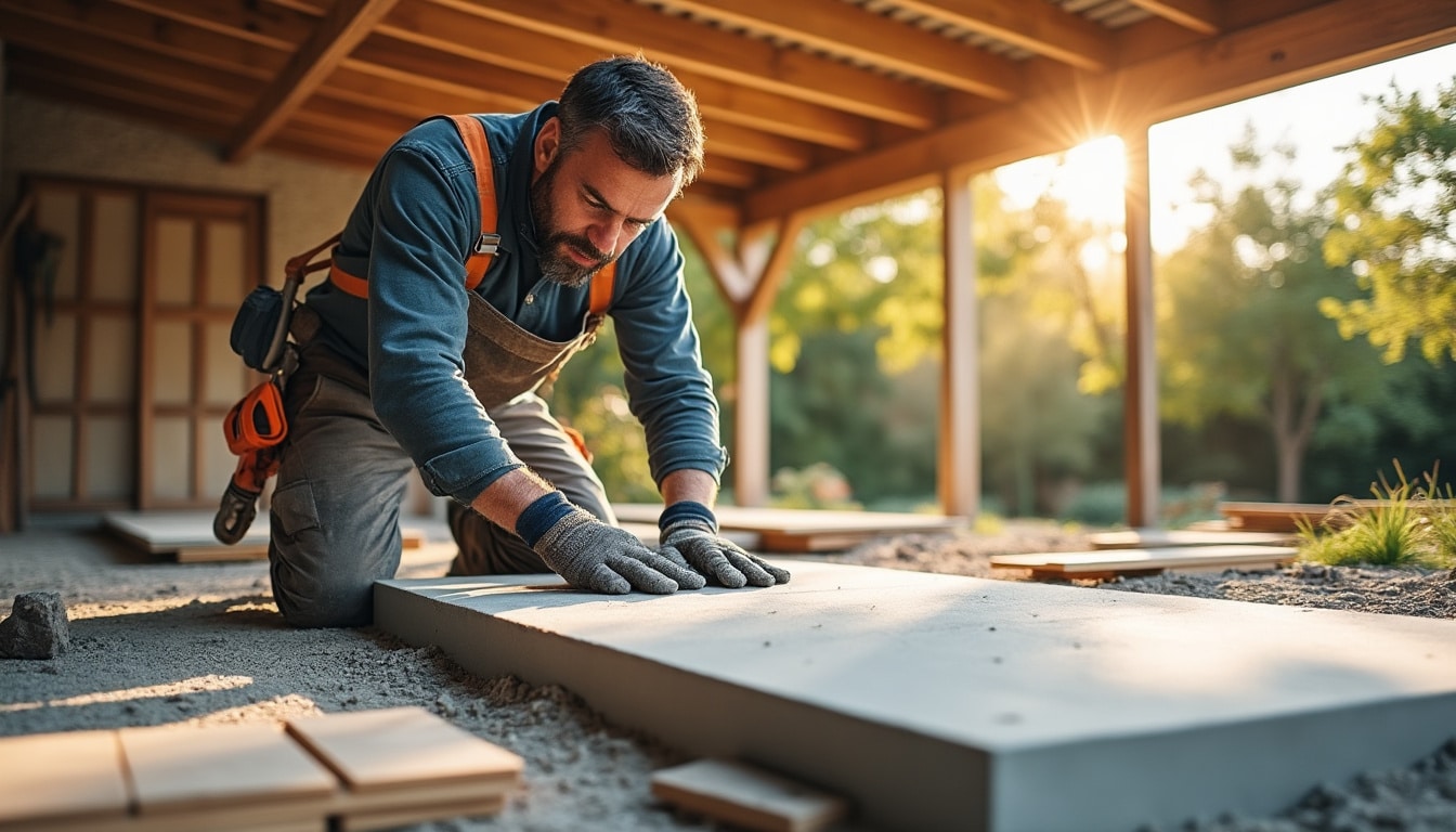 Illustration: Définition et rôle du plot béton pour terrasse bois