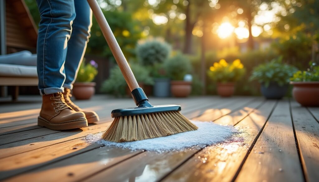 Comment nettoyer une terrasse en bois : méthodes et astuces efficaces