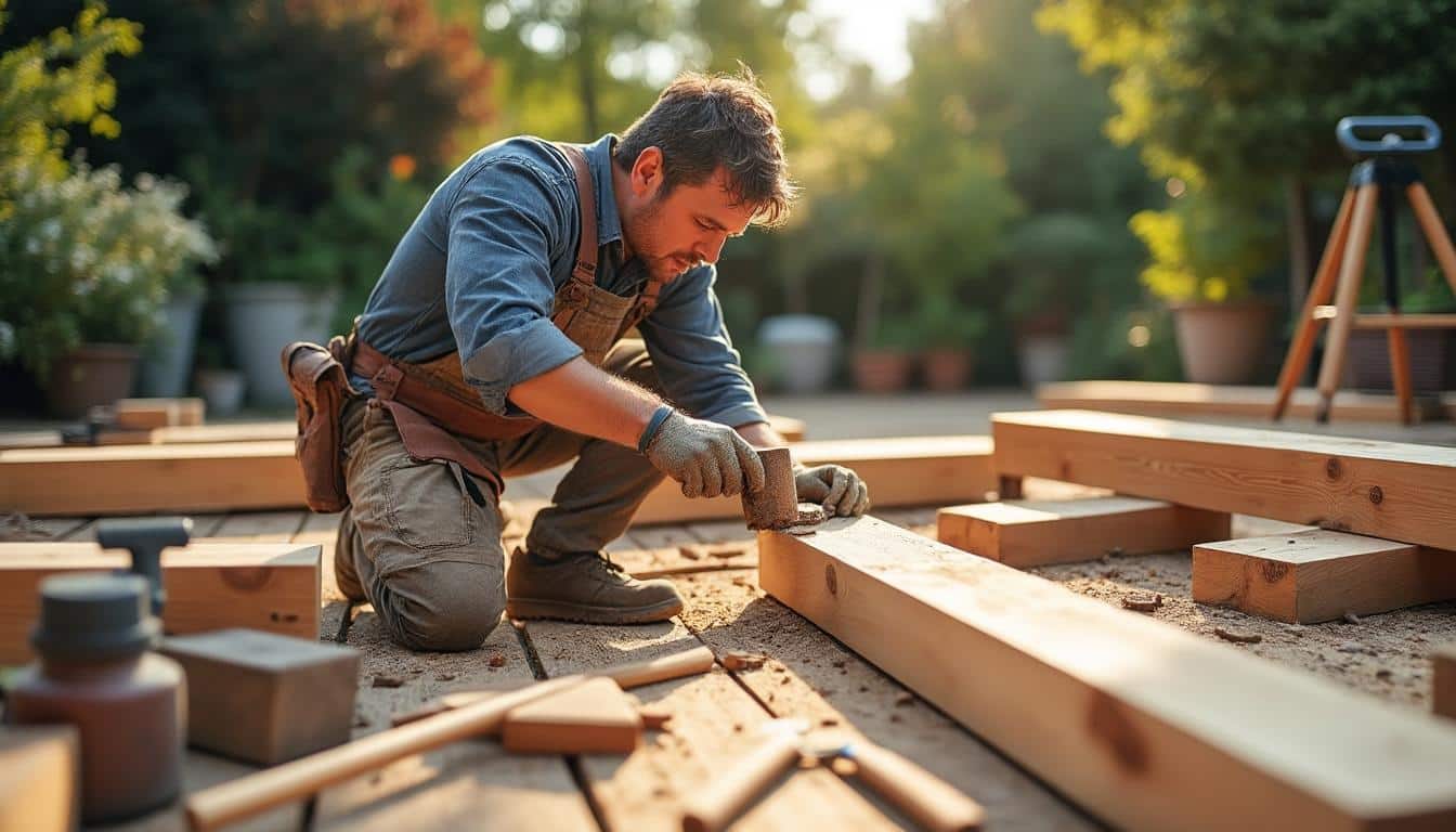Illustration: Comprendre le rôle essentiel d’une lambourde pour terrasse en bois