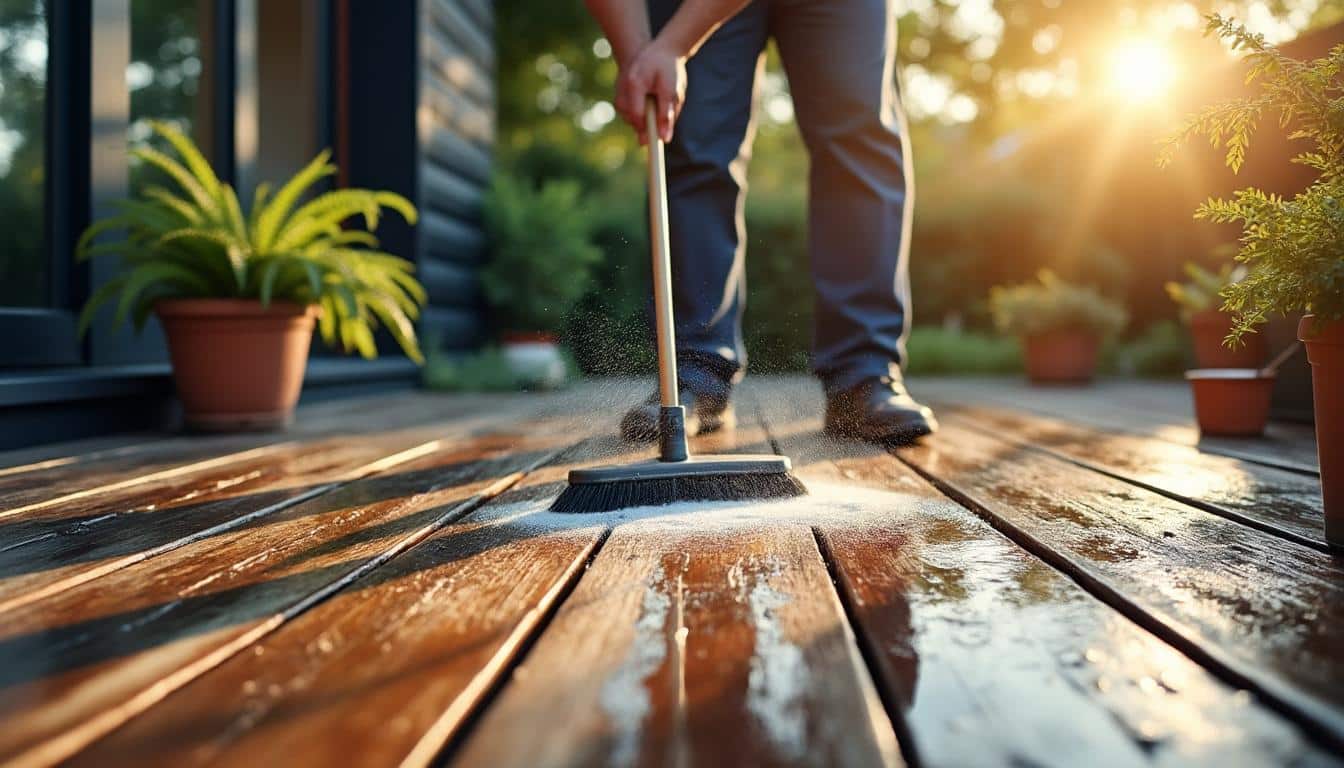 Illustration: Pourquoi le nettoyage du bois de terrasse est essentiel pour sa longévité ?