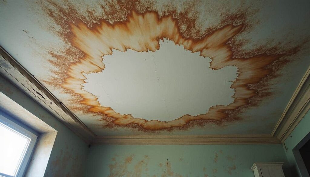 Peinture de plafond tachée par l’humidité : origine et solutions