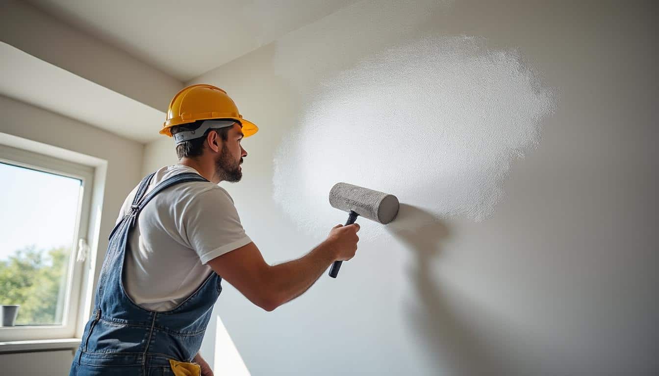 Illustration: Comprendre la peinture de plafond à l’application au rouleau structuré