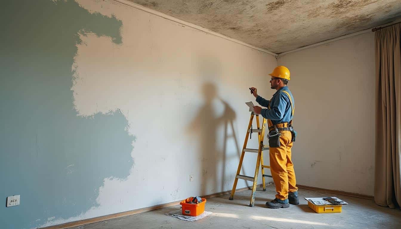 Illustration: Diagnostiquer l’origine des cloques sur un plafond peint : étapes et méthodes fiables