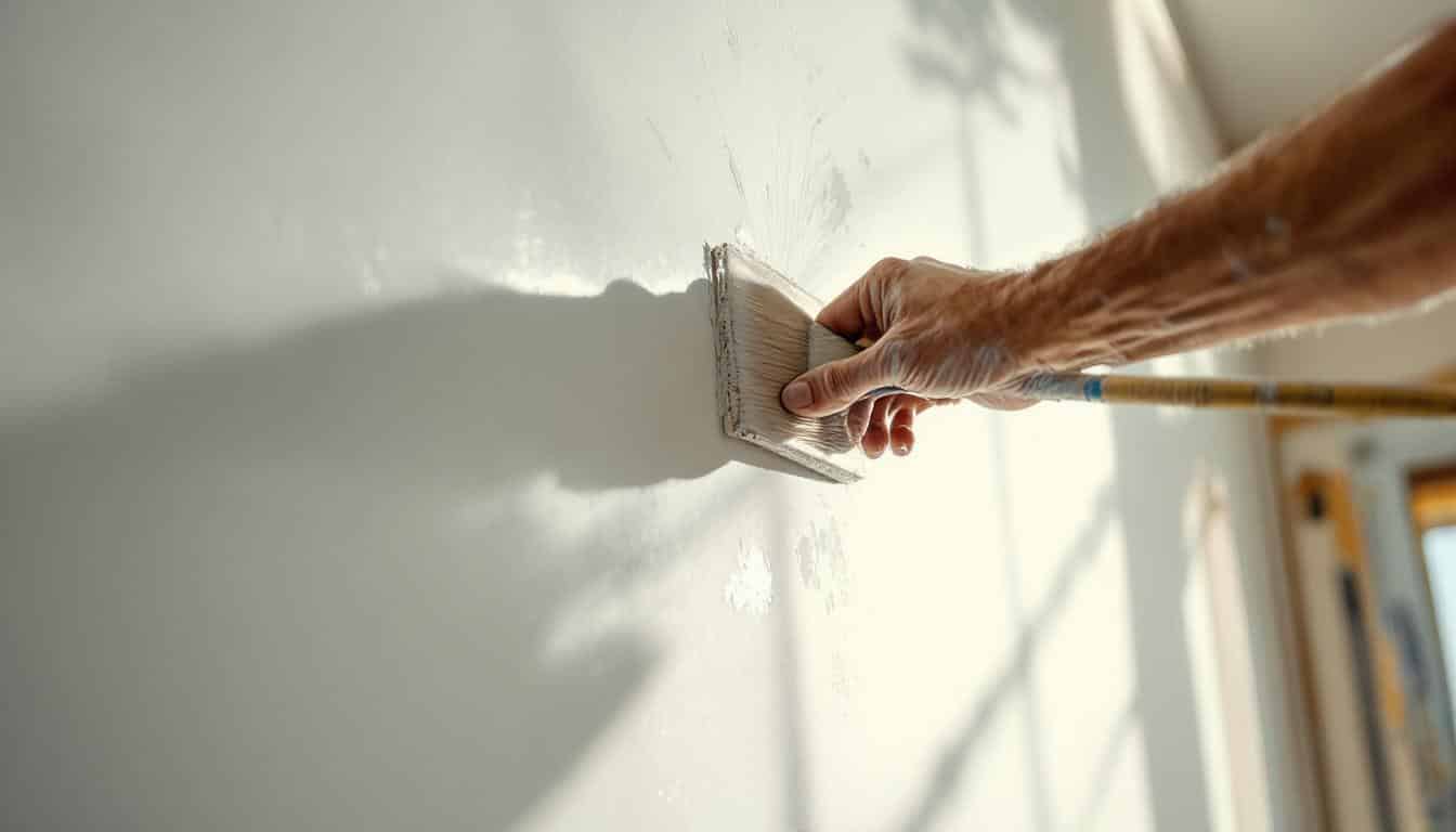 Peinture plafond : surcharge du rouleau et correction efficace