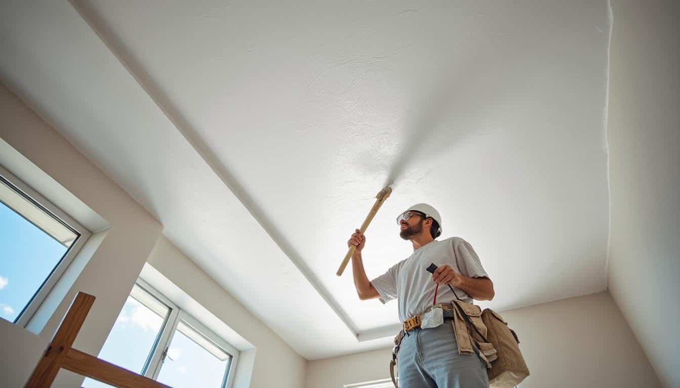 Peinture de plafond : éviter les traces et réussir la reprise technique