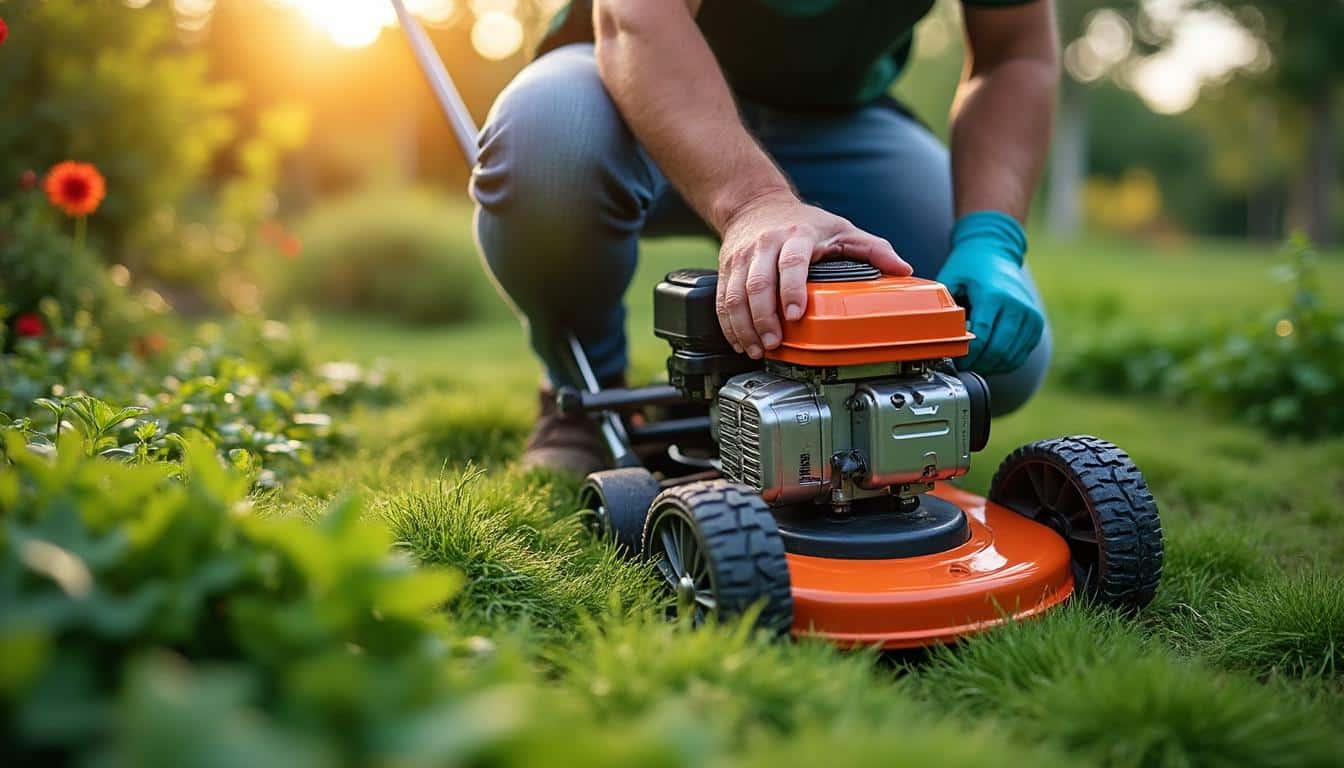Conseils pour une tondeuse en panne dans un jardin pentu