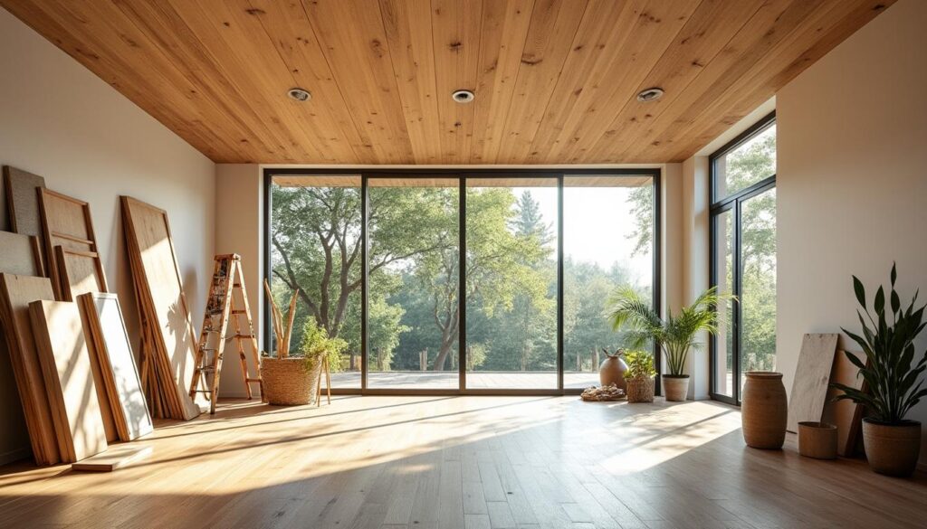 Plafonds en lambris : charme, styles et pose facile à maîtriser