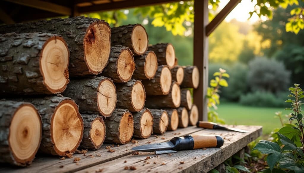 Stockage du bois de chauffage en extérieur : conseils pour un bois sec